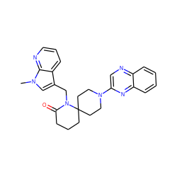 Cn1cc(CN2C(=O)CCCC23CCN(c2cnc4ccccc4n2)CC3)c2cccnc21 ZINC000096173181