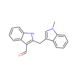 Cn1cc(Cc2[nH]c3ccccc3c2C=O)c2ccccc21 ZINC000299824592