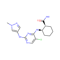 Cn1cc(Nc2ncc(Cl)c(N[C@@H]3CCCC[C@@H]3C(N)=O)n2)cn1 ZINC000084688649