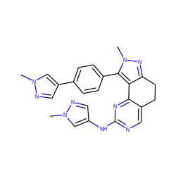 Cn1cc(Nc2ncc3c(n2)-c2c(nn(C)c2-c2ccc(-c4cnn(C)c4)cc2)CC3)cn1 ZINC000224945662