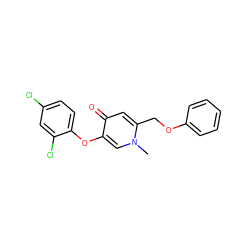 Cn1cc(Oc2ccc(Cl)cc2Cl)c(=O)cc1COc1ccccc1 ZINC000141874519