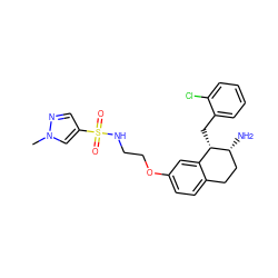 Cn1cc(S(=O)(=O)NCCOc2ccc3c(c2)[C@H](Cc2ccccc2Cl)[C@H](N)CC3)cn1 ZINC000199978678