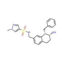 Cn1cc(S(=O)(=O)NCc2ccc3c(c2)[C@H](Cc2ccccc2)[C@H](N)CC3)cn1 ZINC000088260836