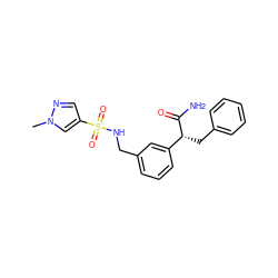 Cn1cc(S(=O)(=O)NCc2cccc([C@@H](Cc3ccccc3)C(N)=O)c2)cn1 ZINC000114246333