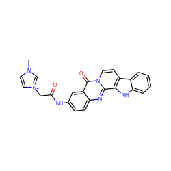 Cn1cc[n+](CC(=O)Nc2ccc3nc4c5[nH]c6ccccc6c5ccn4c(=O)c3c2)c1 ZINC000096258338