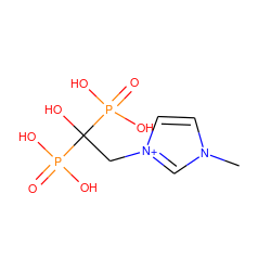 Cn1cc[n+](CC(O)(P(=O)(O)O)P(=O)(O)O)c1 ZINC000038682975