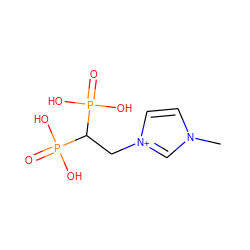 Cn1cc[n+](CC(P(=O)(O)O)P(=O)(O)O)c1 ZINC000038815858