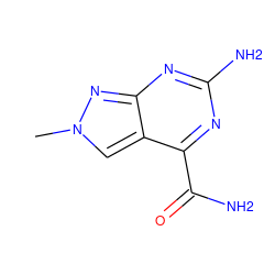 Cn1cc2c(C(N)=O)nc(N)nc2n1 ZINC000299867882