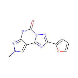 Cn1cc2c(n1)[nH]c(=O)n1nc(-c3ccco3)nc21 ZINC000095579609