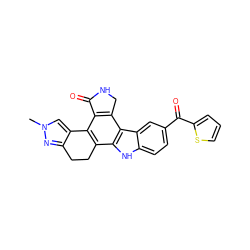 Cn1cc2c(n1)CCc1c-2c2c(c3c1[nH]c1ccc(C(=O)c4cccs4)cc13)CNC2=O ZINC000029126064