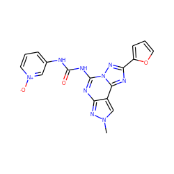 Cn1cc2c(nc(NC(=O)Nc3ccc[n+]([O-])c3)n3nc(-c4ccco4)nc23)n1 ZINC000013683598