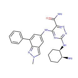 Cn1cc2cc(Nc3nc(N[C@@H]4CCCC[C@@H]4N)nnc3C(N)=O)cc(-c3ccccc3)c2n1 ZINC000224410796