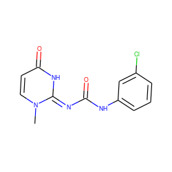 Cn1ccc(=O)[nH]/c1=N\C(=O)Nc1cccc(Cl)c1 ZINC000084618731