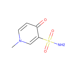 Cn1ccc(=O)c(S(N)(=O)=O)c1 ZINC000039054006