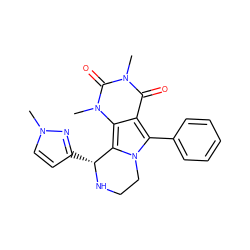 Cn1ccc([C@H]2NCCn3c(-c4ccccc4)c4c(=O)n(C)c(=O)n(C)c4c32)n1 ZINC000209527815