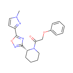 Cn1ccc(-c2nc([C@H]3CCCCN3C(=O)COc3ccccc3)no2)n1 ZINC000144116869