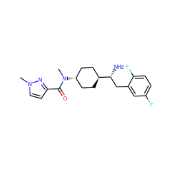 Cn1ccc(C(=O)N(C)[C@H]2CC[C@H]([C@H](N)Cc3cc(F)ccc3F)CC2)n1 ZINC000254015373