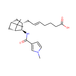 Cn1ccc(C(=O)N[C@@H]2[C@@H](C/C=C/CCCC(=O)O)C[C@H]3C[C@@H]2C3(C)C)c1 ZINC000026495310