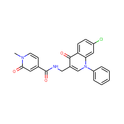 Cn1ccc(C(=O)NCc2cn(-c3ccccc3)c3cc(Cl)ccc3c2=O)cc1=O ZINC000096170145