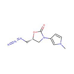 Cn1ccc(N2C[C@H](CN=[N+]=[N-])OC2=O)c1 ZINC000073168085