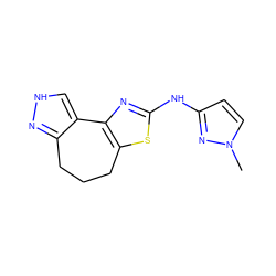 Cn1ccc(Nc2nc3c(s2)CCCc2n[nH]cc2-3)n1 ZINC000072120322