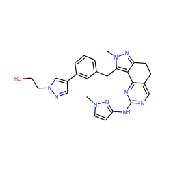 Cn1ccc(Nc2ncc3c(n2)-c2c(nn(C)c2Cc2cccc(-c4cnn(CCO)c4)c2)CC3)n1 ZINC000224945903