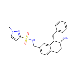 Cn1ccc(S(=O)(=O)NCc2ccc3c(c2)[C@H](Cc2ccccc2)[C@H](N)CC3)n1 ZINC000142888892