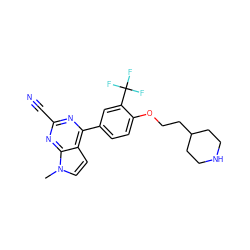 Cn1ccc2c(-c3ccc(OCCC4CCNCC4)c(C(F)(F)F)c3)nc(C#N)nc21 ZINC001772619120