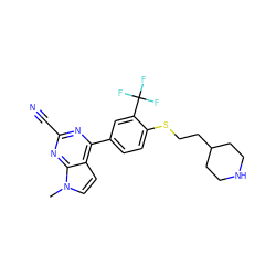 Cn1ccc2c(-c3ccc(SCCC4CCNCC4)c(C(F)(F)F)c3)nc(C#N)nc21 ZINC001772618080