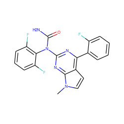 Cn1ccc2c(-c3ccccc3F)nc(N(C(N)=O)c3c(F)cccc3F)nc21 ZINC000063539682