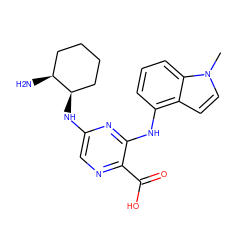 Cn1ccc2c(Nc3nc(N[C@@H]4CCCC[C@@H]4N)cnc3C(=O)O)cccc21 ZINC001772646452