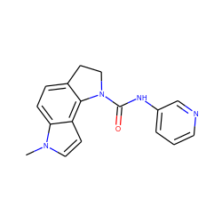 Cn1ccc2c3c(ccc21)CCN3C(=O)Nc1cccnc1 ZINC000013760582