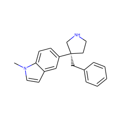 Cn1ccc2cc([C@]3(Cc4ccccc4)CCNC3)ccc21 ZINC000040865566