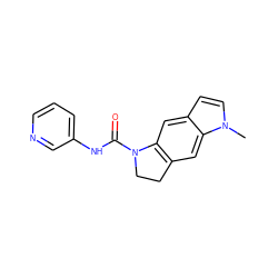 Cn1ccc2cc3c(cc21)CCN3C(=O)Nc1cccnc1 ZINC000000005994