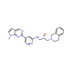 Cn1ccc2cnc(-c3ccnc(NC[C@H](O)CN4CCc5ccccc5C4)c3)nc21 ZINC000218397903