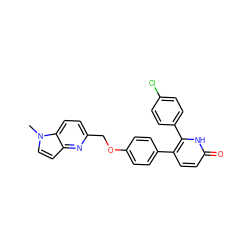 Cn1ccc2nc(COc3ccc(-c4ccc(=O)[nH]c4-c4ccc(Cl)cc4)cc3)ccc21 ZINC000473154967