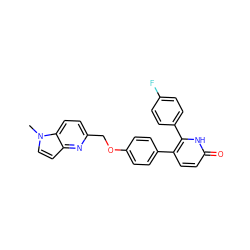 Cn1ccc2nc(COc3ccc(-c4ccc(=O)[nH]c4-c4ccc(F)cc4)cc3)ccc21 ZINC000473156138