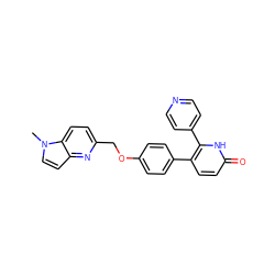 Cn1ccc2nc(COc3ccc(-c4ccc(=O)[nH]c4-c4ccncc4)cc3)ccc21 ZINC000473154715