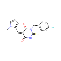 Cn1cccc1/C=C1/C(=O)NC(=S)N(Cc2ccc(F)cc2)C1=O ZINC000017147493