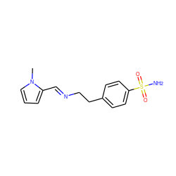 Cn1cccc1/C=N/CCc1ccc(S(N)(=O)=O)cc1 ZINC000028968187