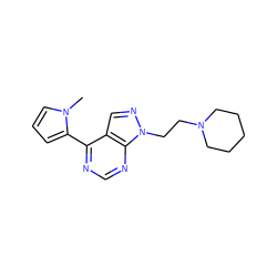 Cn1cccc1-c1ncnc2c1cnn2CCN1CCCCC1 ZINC000207181197