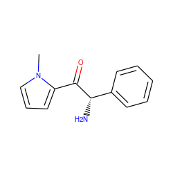 Cn1cccc1C(=O)[C@@H](N)c1ccccc1 ZINC000013645877