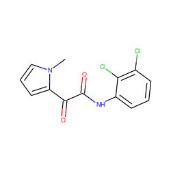 Cn1cccc1C(=O)C(=O)Nc1cccc(Cl)c1Cl ZINC000004085424