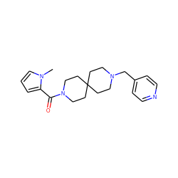 Cn1cccc1C(=O)N1CCC2(CCN(Cc3ccncc3)CC2)CC1 ZINC000003955886