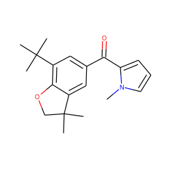 Cn1cccc1C(=O)c1cc(C(C)(C)C)c2c(c1)C(C)(C)CO2 ZINC000000022601