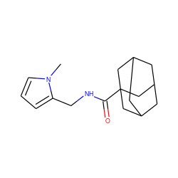 Cn1cccc1CNC(=O)C12CC3CC(CC(C3)C1)C2 ZINC000095573740