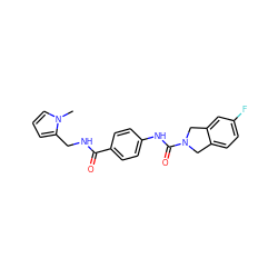 Cn1cccc1CNC(=O)c1ccc(NC(=O)N2Cc3ccc(F)cc3C2)cc1 ZINC000166998247