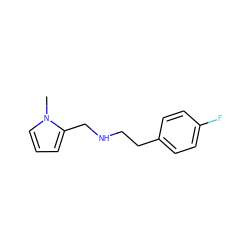 Cn1cccc1CNCCc1ccc(F)cc1 ZINC000002178160