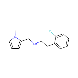 Cn1cccc1CNCCc1ccccc1F ZINC000019720773