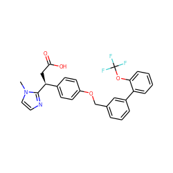 Cn1ccnc1[C@@H](CC(=O)O)c1ccc(OCc2cccc(-c3ccccc3OC(F)(F)F)c2)cc1 ZINC000653768479